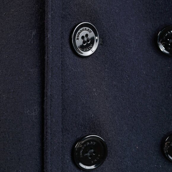 Burberry Brit Navy Wool-Blend Double-Breasted Peacoat - Picture 9 of 15